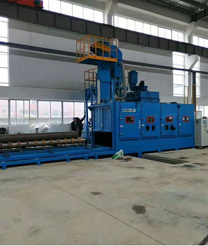 恭喜南京客戶喜提鋼管內(nèi)外壁自動(dòng)噴砂機(jī)一臺(tái)，迪砂竭盡全力為您服務(wù)！