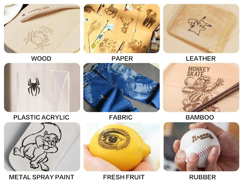 低成本 CO2 皮革和織物激光打標機