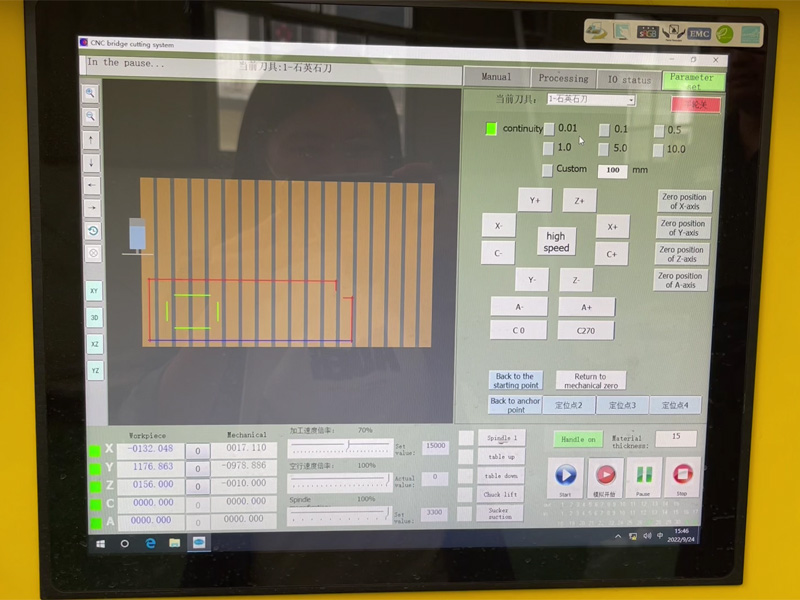 四軸數(shù)控廚房臺(tái)面和盥洗臺(tái)面橋鋸