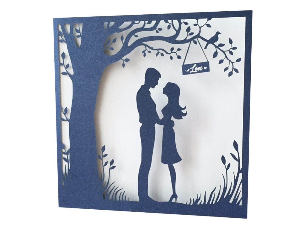 激光切割紙質愛情賀卡 激光切割紙質愛情賀卡