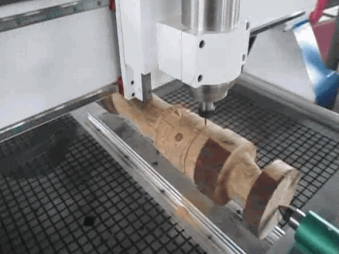 4x8ft Wood數(shù)控雕刻機(jī)，帶第四軸旋轉(zhuǎn)雕刻