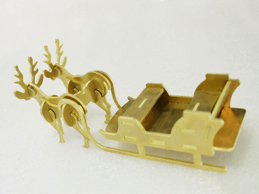 光纖激光切割機(jī)3D銅和黃銅金屬工藝品