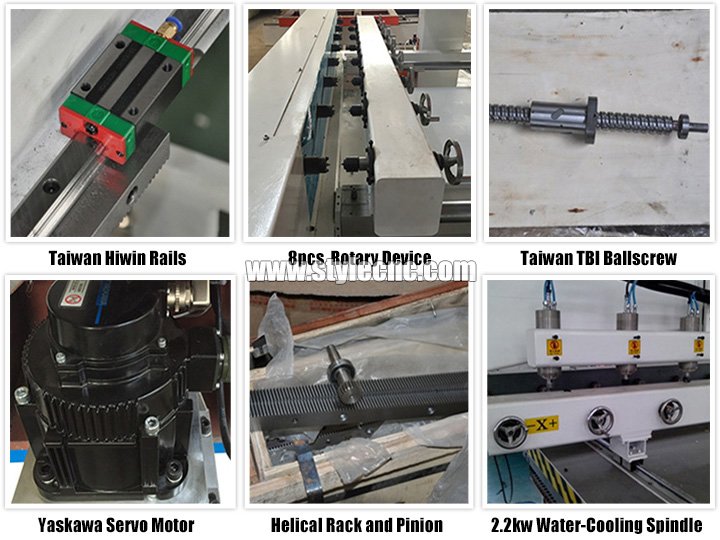 4軸旋轉(zhuǎn)8頭數(shù)控雕刻機(jī)特點(diǎn)