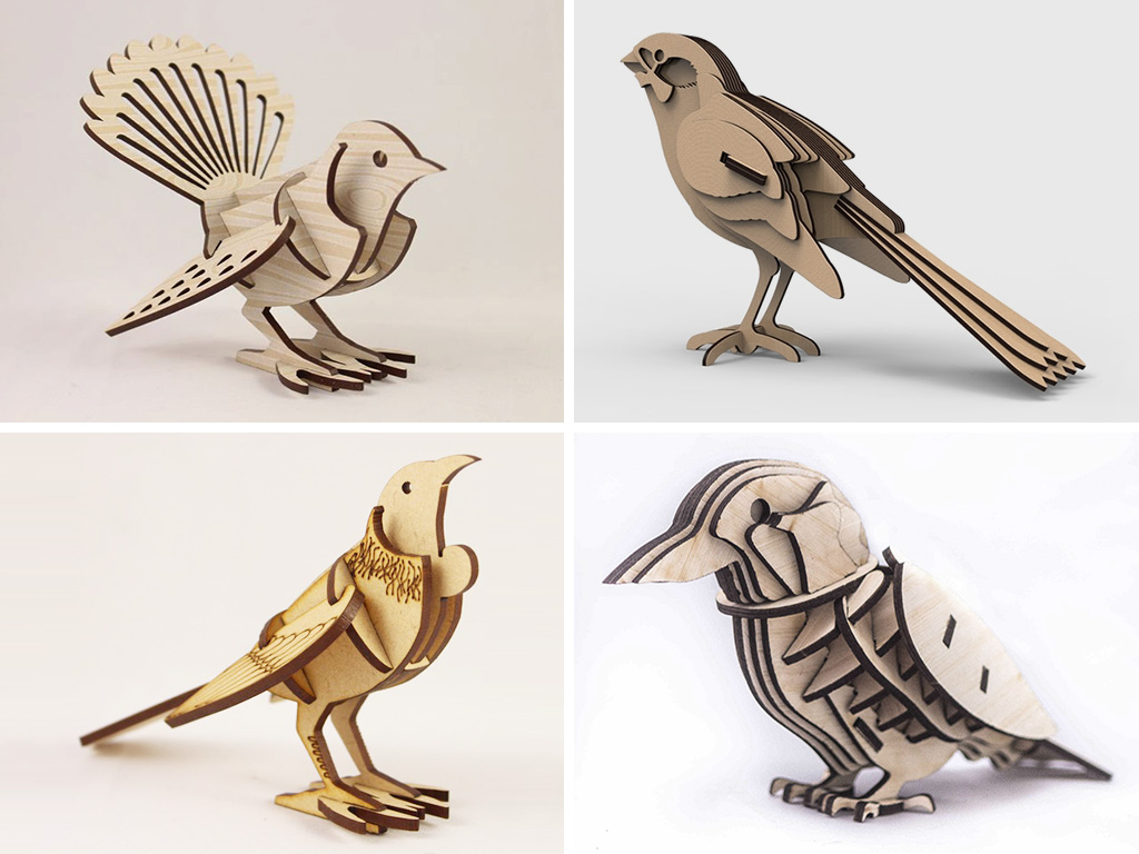 MDF小鳥激光切割項(xiàng)目