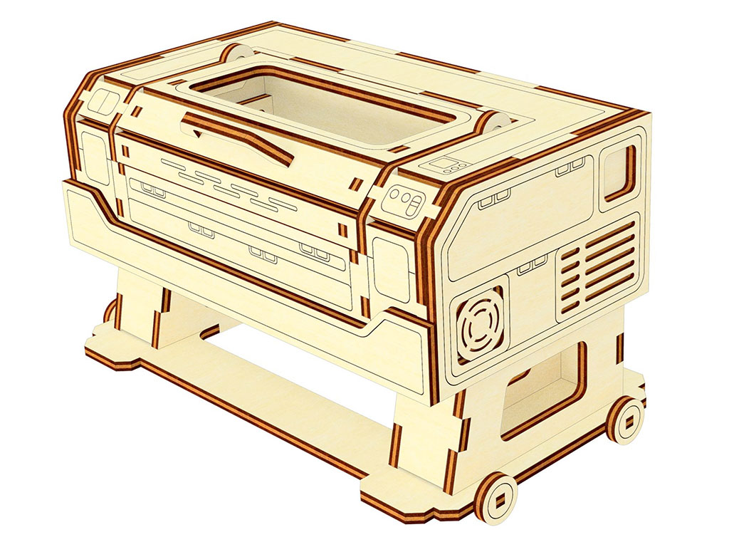 激光切割3D膠合板激光切割機(jī)拼圖