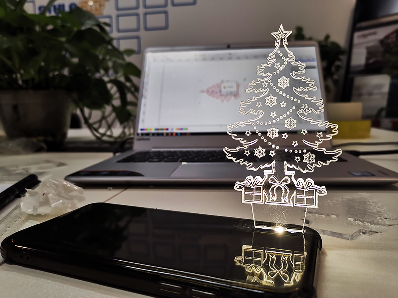 激光雕刻切割3D亞克力圣誕樹(shù) 激光雕刻切割3D亞克力圣誕樹(shù)