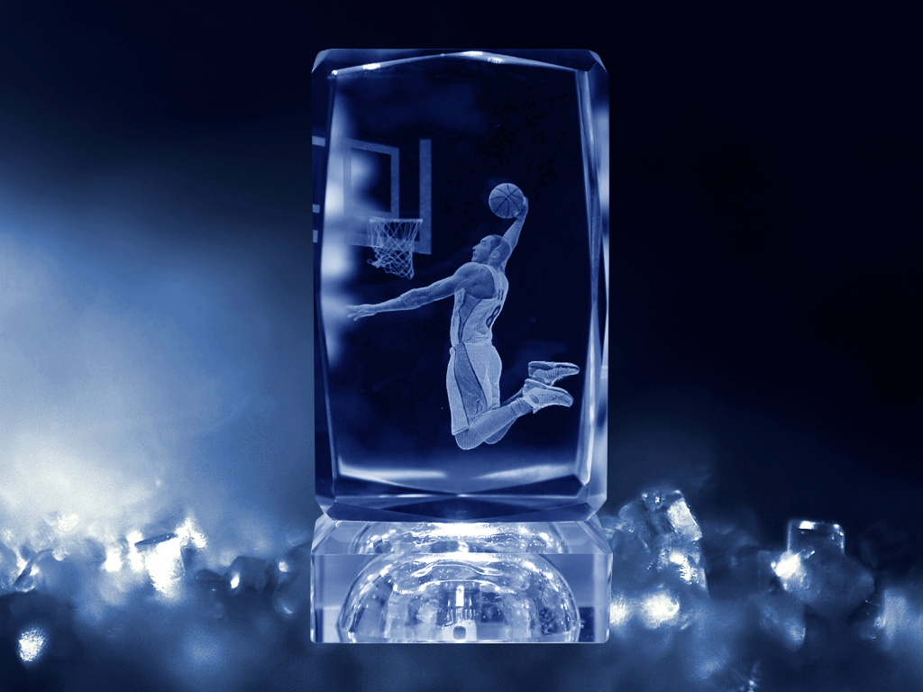 3D照片激光雕刻水晶紀(jì)念品