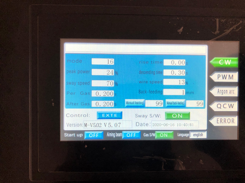 手持式激光焊接機控制系統(tǒng)