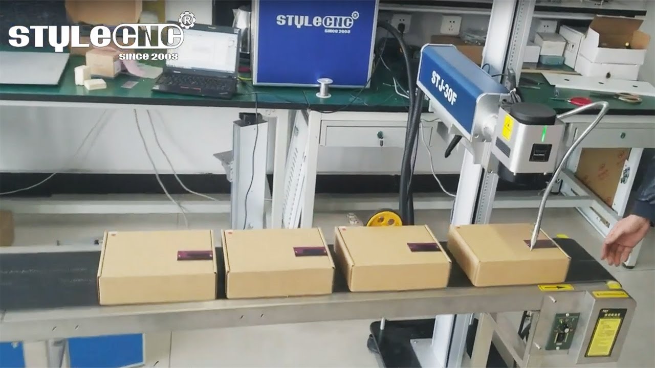 零件和工具在線飛行光纖激光打標(biāo)系統(tǒng)