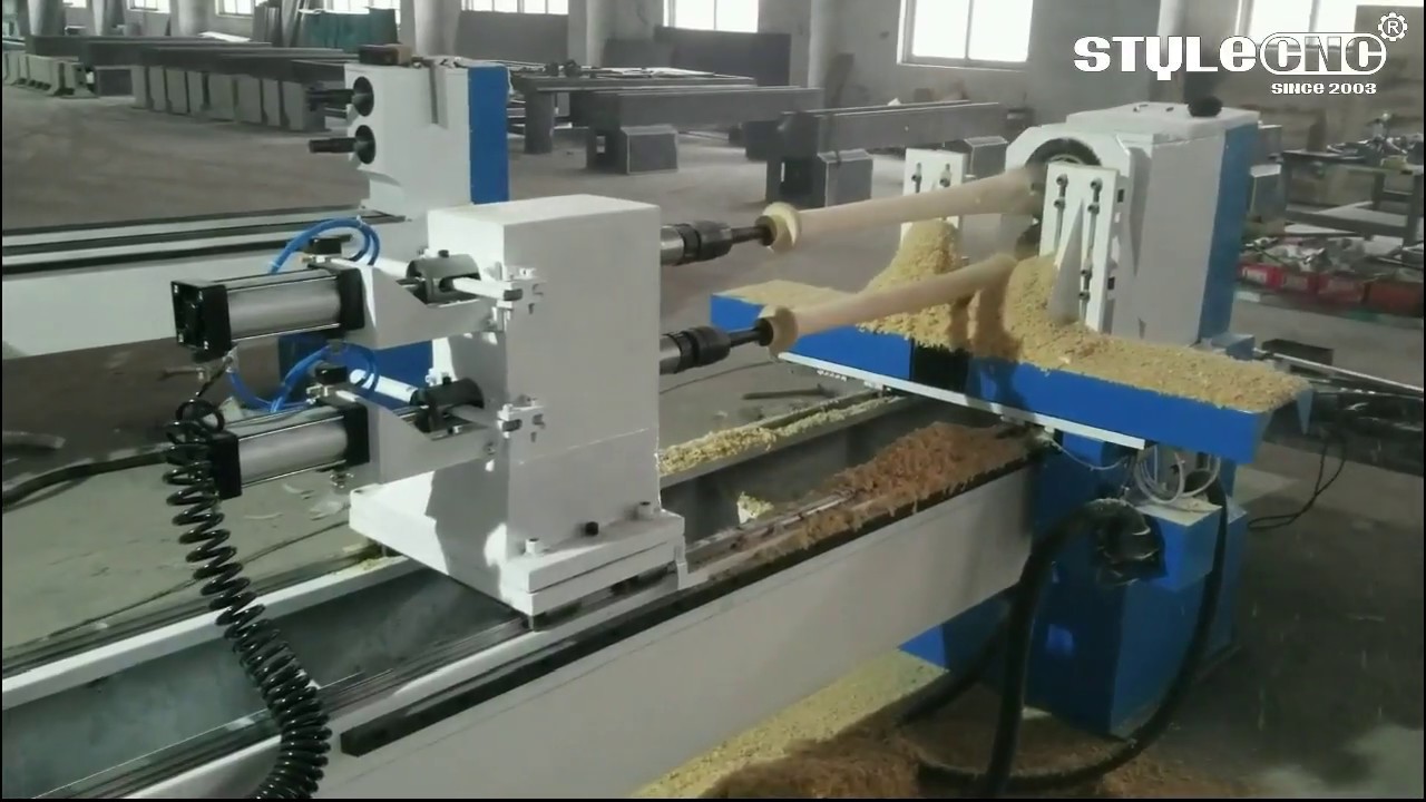 雙主軸自動(dòng)數(shù)控棒球棒木工車床