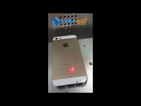 20W MOPA 光纖激光在 iPhone 后蓋上打標 IMEI